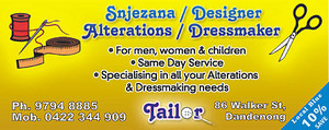 Tailor Snjezana Alterations Greater Dandenong